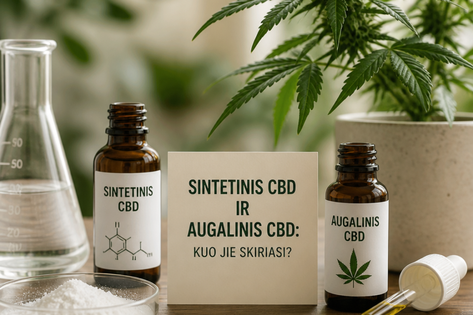Sintetinis CBD ir augalinis CBD: kuo jie skiriasi?