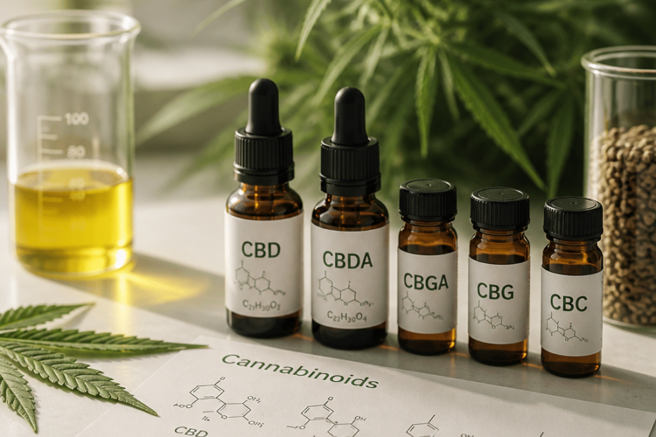 CBD, CBDA ir kiti kanabinoidų pirmtakai